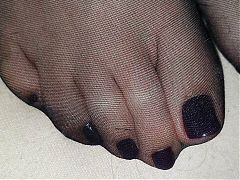 Cum covered her sexy feet